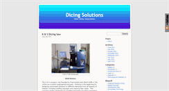 Desktop Screenshot of dicing-solutions.com